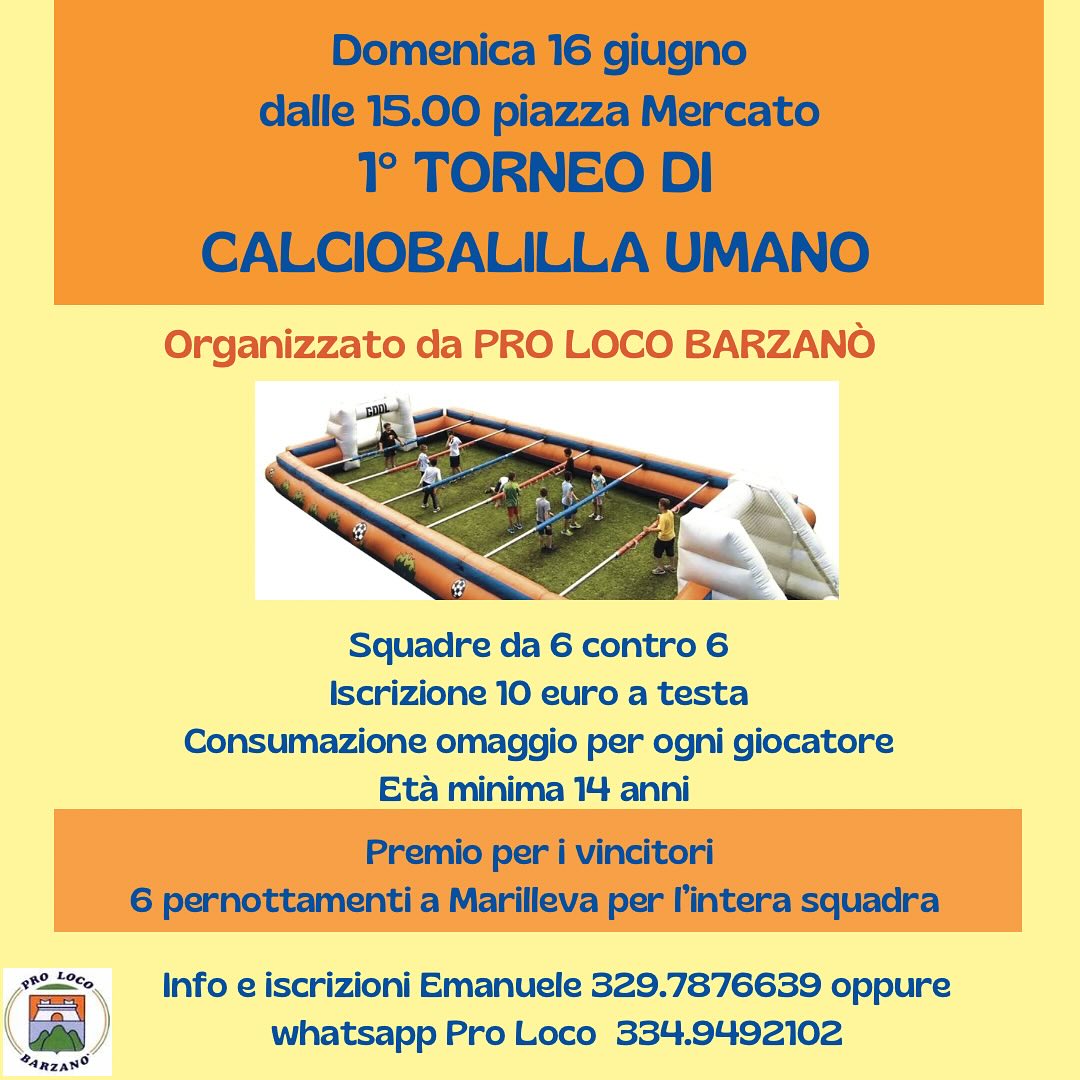 1° Torneo di Calcio Balilla umano