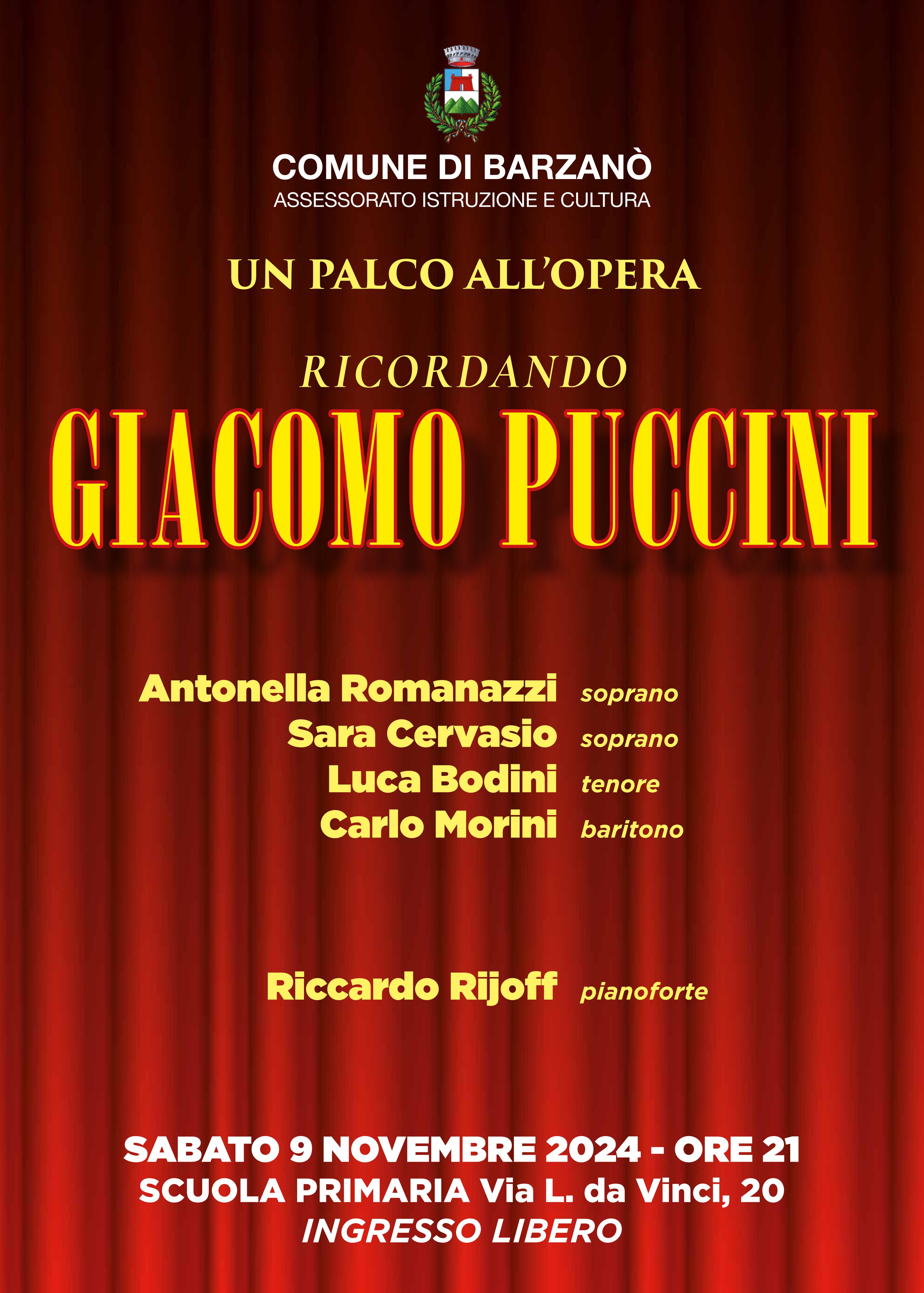 Concerti d'autunno 2024 - Ricordando Giacomo Puccini