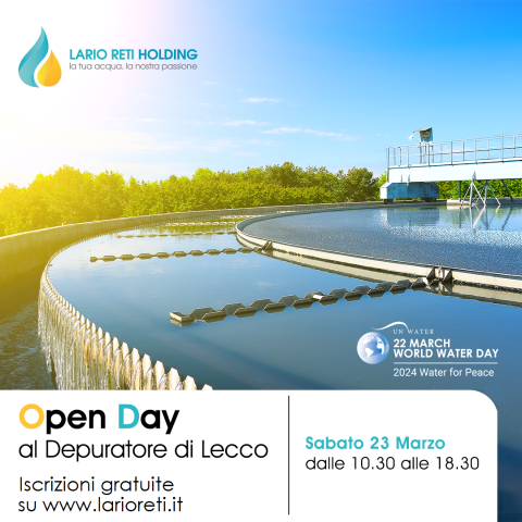 Open Day di Lario Reti Holding al Depuratore di Lecco